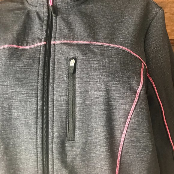 FILA Charcoal Gray w/Pink Trim Breast Cancer Awareness Zip-Up Jacket Large - Picture 4 of 14